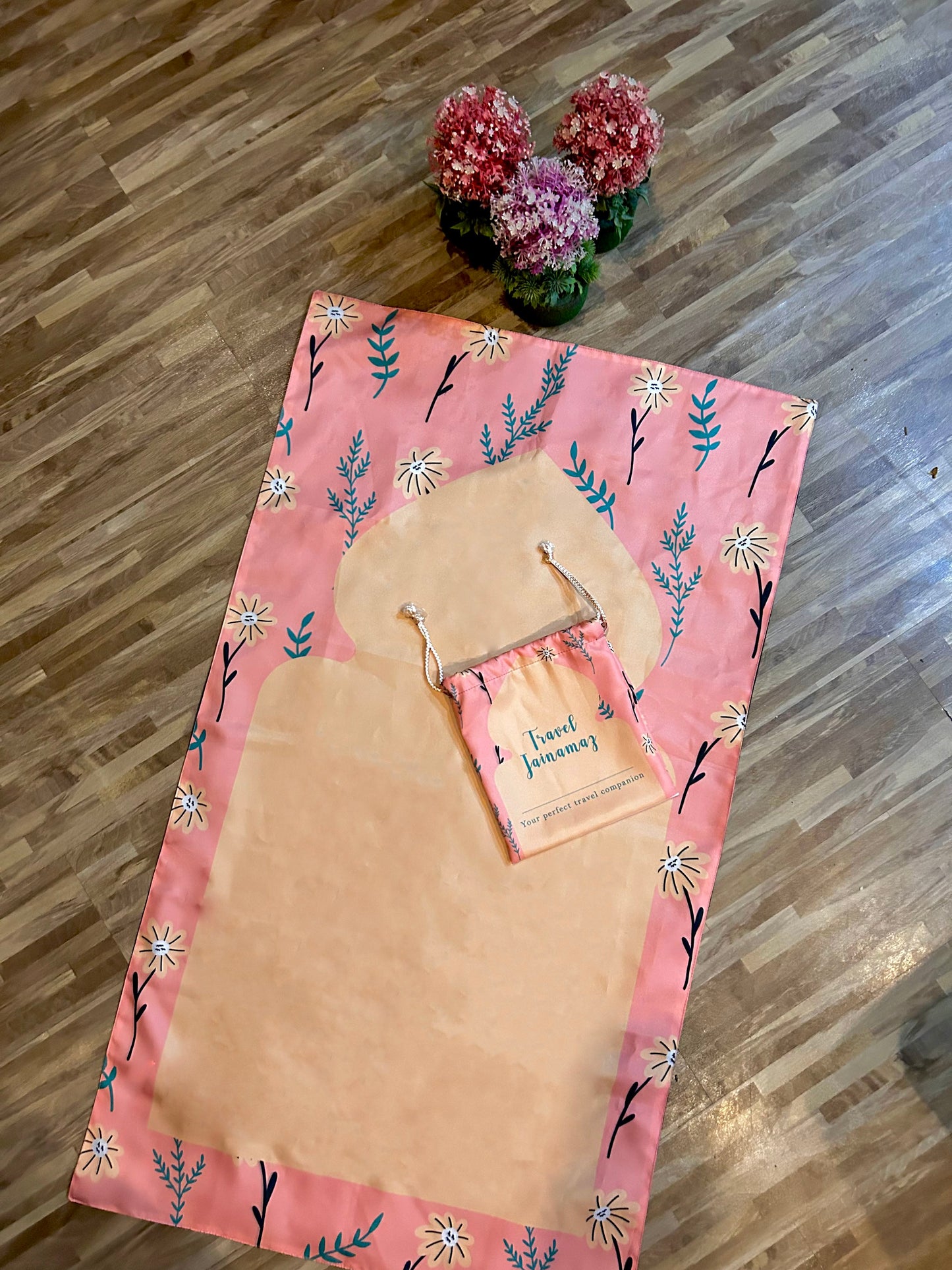 Pink Floral Travel Prayer Mat